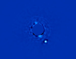 Снимок «первого света» экзопланеты Beta Pictoris b, сделанный Gemini Planet Imager